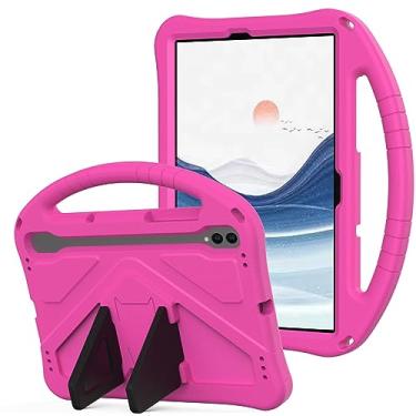 Imagem de YRH Capa para Galaxy Tab S9 FE 10,9 polegadas/Tab S9 11 polegadas, capa protetora de EVA para tablet Samsung S9 FE/S9/S8/S7, com suporte S-Pen, Rosered
