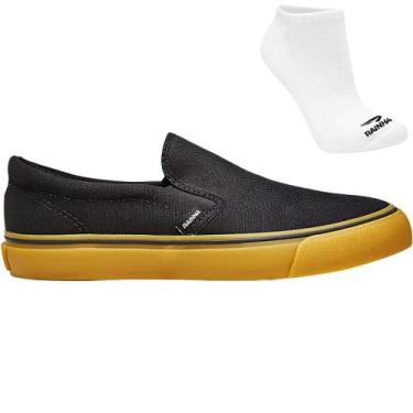 Imagem de Kit Tênis Casual Masculino Rainha Iate IV e Meia, 41, Preto, Marrom, M