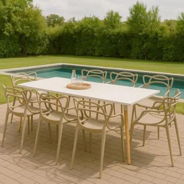 Imagem de kIT Conjunto 8 Cadeiras Allegra Polipropileno Encosto Moderna para Sal