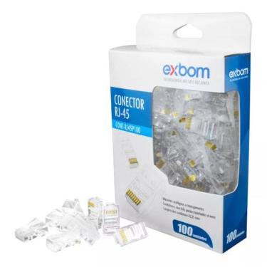 Imagem de Conector de rede RJ45 Exbom EZRJ45 100 Unidades