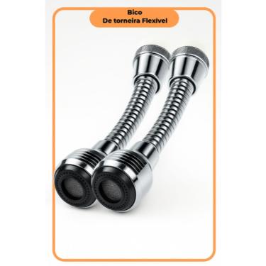 Imagem de Kit 2 Chuveirinho Bico Extensor Arejador Articulado Para Torneira Pia Cozinha Lavatório...