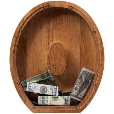 Imagem de Carta infantil de madeira carregada de cofrinho, 30 cm, extra grande