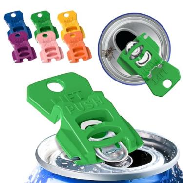 Imagem de CanGuard Capas reutilizáveis para latas – tampas com abas fáceis de abrir para refrigerante, cerveja, suco – serve na maioria das latas de 170 g a 473 ml – Pacote de 6/12 topos coloridos para bebidas