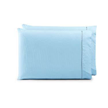 Imagem de Par de Fronhas 70cm x 50cm 2 Peças Paris  Percal 150 Fios 100% Algodão - Azul Motorista