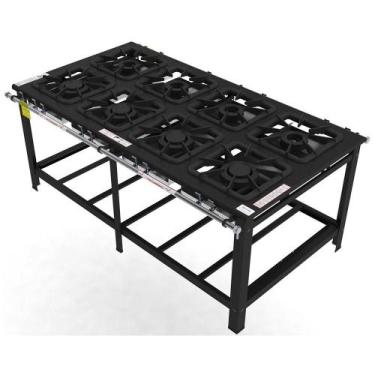 Imagem de Fogão Industrial Gastromaq 8 Bocas Mistas Linha Centro FG408CM
