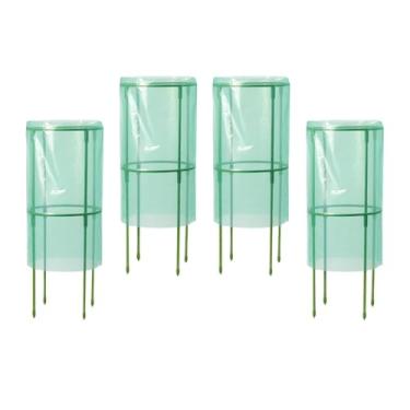 Imagem de Generic Cobertura de mudas de plantas para jardim, promove o crescimento, protege as plantas de animais, economiza espaço e mini estufa reutilizável, 4 Peças