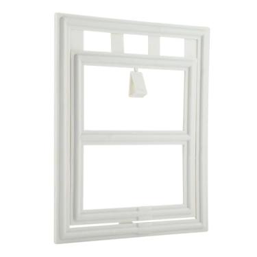 Imagem de Porta de animal de estimação GRCFUMO, porta de estimação de cachorro resistente, porta de cachorro do cachorro, portão da janela da tela, portas interiores e exteriores para os (Branco)