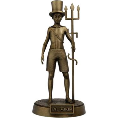 Imagem de Estátua Exu Mirim Imagem Umbanda Candomblé - Exumirim (Cor Ouro Velho)