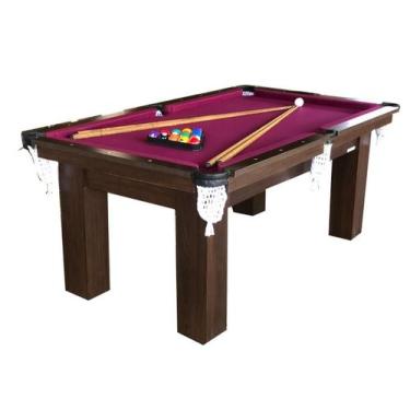 Imagem de Mesa de Sinuca Bilhar Snooker Engers RM1 Base de Ultra  Tecido Beterra