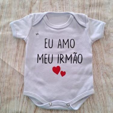 Imagem de Body Infantil Manga Curta Branco Temático Bebê Frase 100% Suedine - Sa