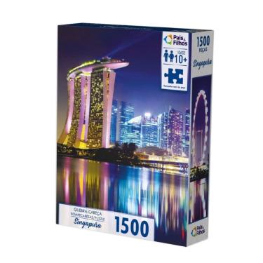 Imagem de Quebra cabeça Singapura Malásia 1500 peças - Puzzle QC Pais e filhos