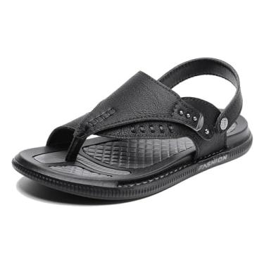 Imagem de Sandálias De Praia Antiderrapantes Para Homem Com Suporte Ortopédico Para Arco De Verão, Joanete Valgo, Chinelos Da Moda Fascite Plantar Chinelos Ortopédicos, Valgo, Joanete, Sintomas(Black,45 EU)