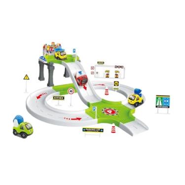 Imagem de YIJU Menino brinquedo de brinquedo de garagem para estacionamento aventura de brinquedo de brinquedo ao ar livre para crianças meninas ferramenta de, Carro de Engenheiro Verde