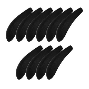 Imagem de Generic 10 peças de ombreiras flocadas pretas, protetores de ombros para vestidos de noiva, casacos e guarda-roupas