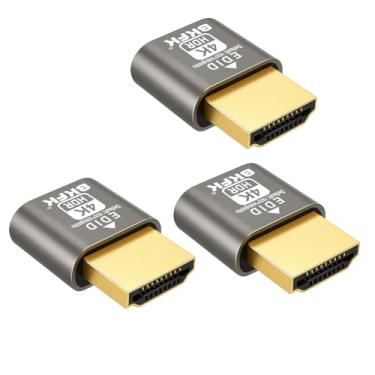 Imagem de Plugue fictício hdmi 4K - adaptador de exibição para HDMI, janela virtual Luna Display para emulador doméstico - Dummy, displayport Headless dummie dongle1080P 120Hz (4K-HDR (padrão1920X1080@60HZ-3P)