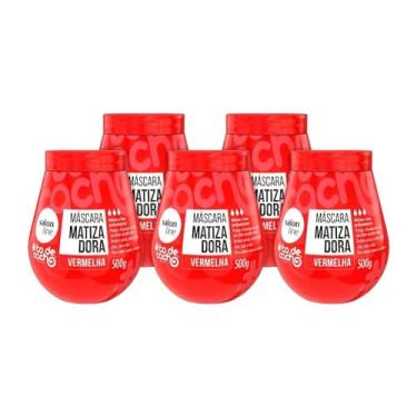 Imagem de Salon Line, Kit com 5 Máscaras de Hidratação Matizadora, #TodeCacho, Vermelhão do Poder, Vegano - Para Cabelos Ondulados, Cacheados e Crespos, 500g