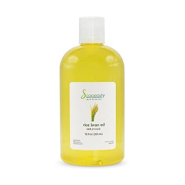 Imagem de Soapeauty Óleo de farelo de arroz | Prensado a frio, 100% puro e natural, disponível a granel | Transportador para óleos essenciais, rosto, cabelo, unhas, hidratante para a pele, sabonete, faça você