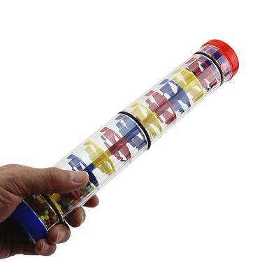 Imagem de Zhjvihx Rain Stick, Rainmaker de Plástico Cultive Rhythm Sensing Efeito Sonoro Simulado Desenvolva a Percepção Musical Educação Musical Segura para o Jardim de Infância (3 Seção)