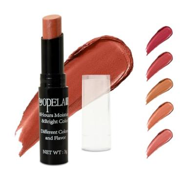 Imagem de Yopela Pacote com 5 bálsamos labiais tingidos com enchimento de batom colorido - lábios hidratantes - sem petróleo, produtos químicos, glúten ou ftalato, presente de dia dos namorados