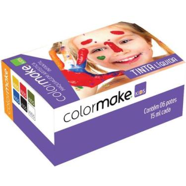 Imagem de Tinta Liquida KIDS 6CORES 15ML - Colormake