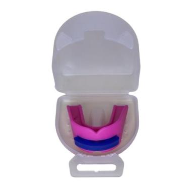 Imagem de Estojo Transparente e Protetor Bucal Duplo Moldável P/ Muay Thai, Boxe