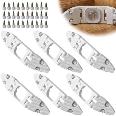 Imagem de Cinnvoice Pacote com 6 clipes de luz de frontão compatíveis com Govee H706 com parafusos compatíveis com luzes externas permanentes Govee Pro com uma variedade de gerenciamento de cabos de telhado