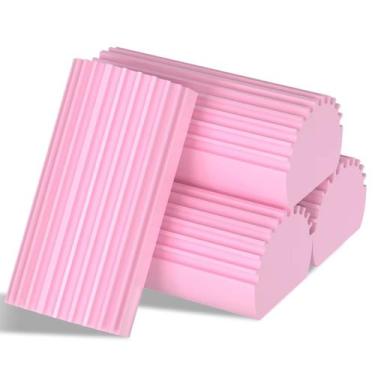 Imagem de Esponja Damp Clean Duster, pacote com 4 unidades, rosa Jeymei, sem arr