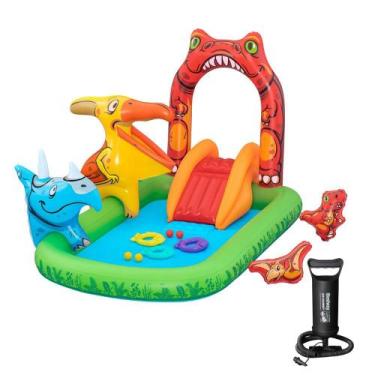 Imagem de Piscina Inflável Infantil Playground Dinossauro 190L Bestway com Acess