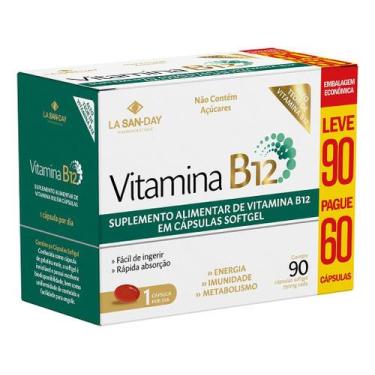 Imagem de Kit c/ 3 Vitamina B12 La San-Day 90 Capsulas