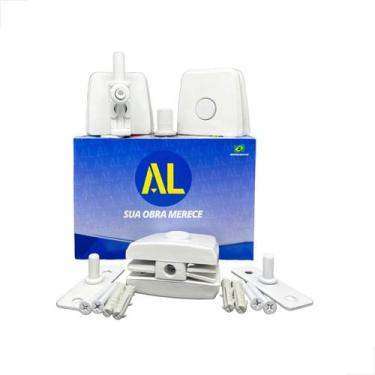 Imagem de Kit02 AL Janela Pivotante Vidro Alvenaria Blindex - Branco