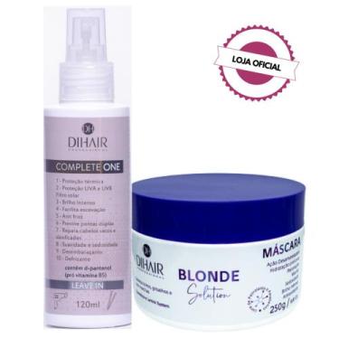 Imagem de Leave-in Protetor Térmico Capilar E Máscara Desamareladora - Dihair 