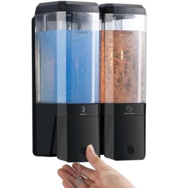 Imagem de Dispensador de shampoo e condicionador Glumzrk 2 câmaras 500mL