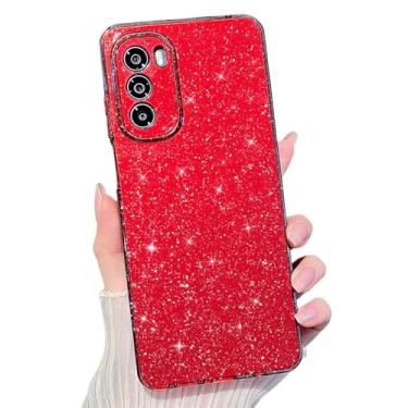 Imagem de MINSCOSE Capa para Moto G Stylus 2022, linda super vibrante neon brilhante brilhante capa fina à prova de choque para câmera para mulheres e meninas para Motorola Moto G Stylus 2022-vinho tinto