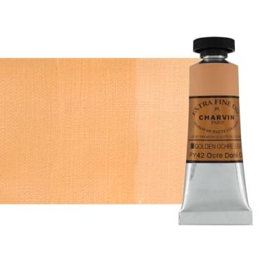Imagem de Charvin Tinta a óleo extrafina – Tinta a óleo francesa profissional de luxo, exibindo os pigmentos da natureza, consistência cremosa com vivacidade – Tubo único de 20 ml – Luz de ocre dourada