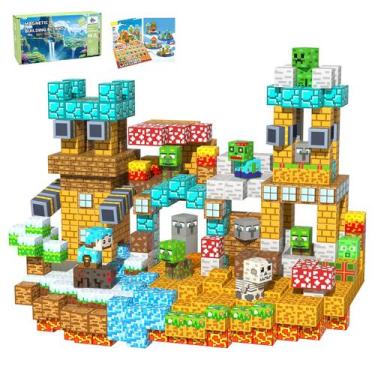 Imagem de Blocos de construção magnéticos SSAWER 100PCS para crianças de 3 anos 