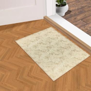 Imagem de LOOCVCUZ Capacho interno ultrafino, antiderrapante e impermeável, tapete de 0,3 cm, fácil de limpar, capacho de entrada que pode ser cortado à vontade (amarelo, 40,6 cm x 61 cm)