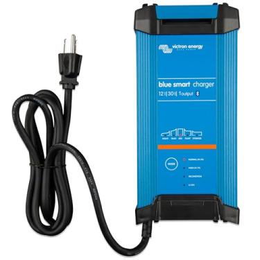 Imagem de Victron Energy Blue Smart IP22 Carregador de bateria de carro inteligente 12V 30A, carregador flutuante e dessulfator para motocicletas, ATV, RV, lítio e baterias de ciclo profundo