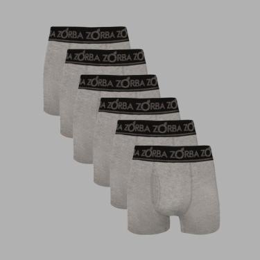 Imagem de Kit 6 Cuecas Zorba Boxer com Abertura 848 Mescla - GG, Mescla, GG