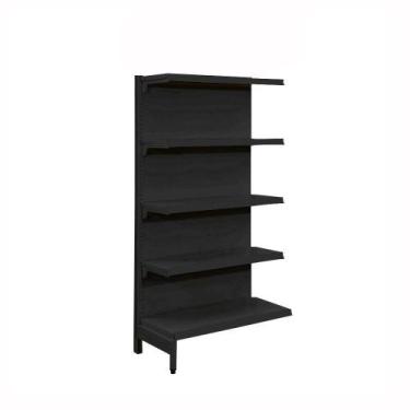 Imagem de Gôndola Prateleira Preta 5 Níveis 40x30 New Plus 1,70 Central Continua