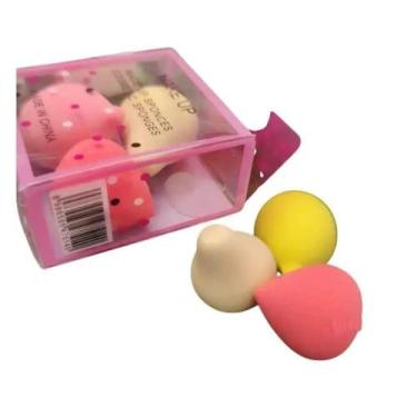 Imagem de Esponja Pink21 para Maquiagem com 3 Powder Puff Ref-Hb87236 - Pink 21