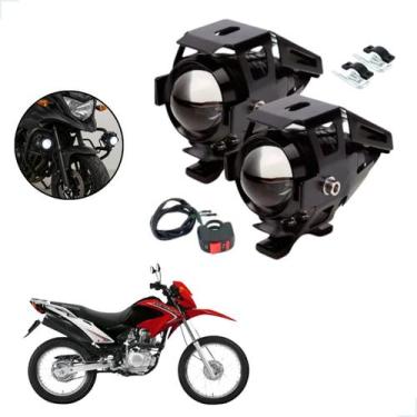 Imagem de Kit Farol de Milha LED U5 Moto Honda NXR 125 Bros ES 2005 Super Brilho