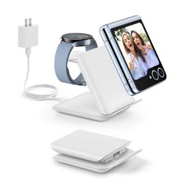 Imagem de Carregador sem fio RGBTRON dobrável 2 em 1 para Z Flip 7/6/5/4