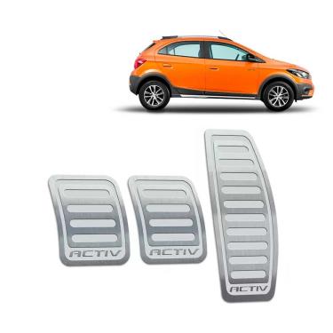 Imagem de Pedaleiras Chevrolet Onix Activ 2017/2019 Manual Prata