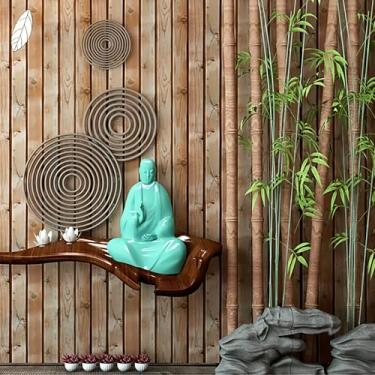 Imagem de ESSMOKO Papel de parede 3D grão de madeira zen retro estilo chinês papel de parede não autoadesivo PVC material impermeável sala de chá loja de estudo adesivo decorativo marrom 53 * 950 cm