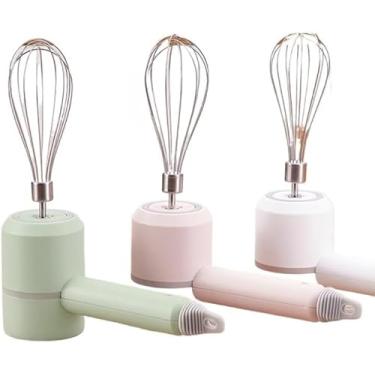 Imagem de Batedor Elétrico De Ovo Com Mixer/Ferramenta De Cozinha De Aço Inoxidável(ROSA E AZUL)