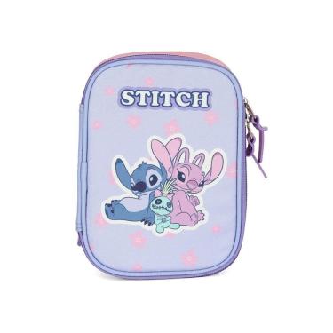 Imagem de Estojo Box 100 Pens Luxcel Stitch Flores Roxo