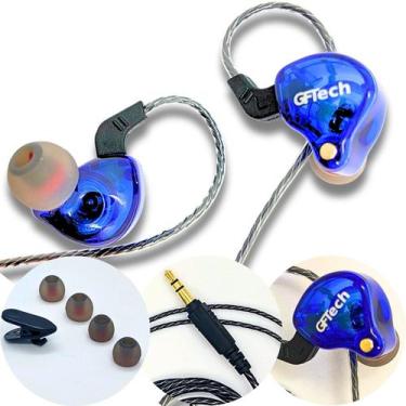 Imagem de Fone In Ear Monitor Retorno de Palco Alta Definição Azul - GFTech