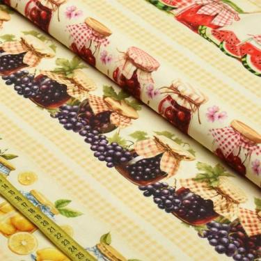 Imagem de Tecido Estampado para Patchwork - Barrado : Compotas (0,50x1,50) - Fab
