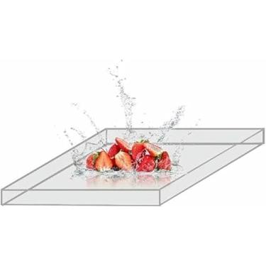 Imagem de Bandeja decorativa transparente bandeja de servir de acrílico, tanque de água de tiro, bandeja criativa para fotografia, estojo de exibição de acrílico, caixa de proteção contra poeira para mesa de