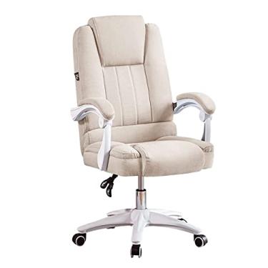 Imagem de Cadeiras de secretária de escritório cadeira de escritório ergonómica cadeira de escritório confortável com apoio para os pés retrátil cadeira de computador com apoios de braços acolchoados cadeiras